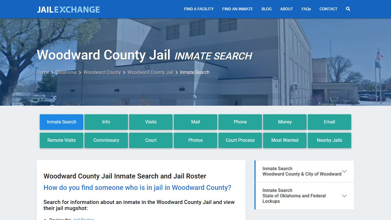 Inmate Search: Roster & Mugshots - Woodward County Jail, OK